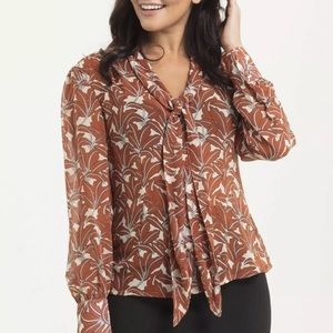 Voodoo Vixen 40s Style Floral Sheer Blouse NWT